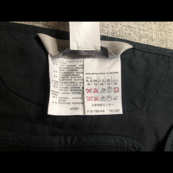 euc mint Maxmara Sportmax womens black Italian wool knee pencil skirt 10 L M - Picture 6 of 6